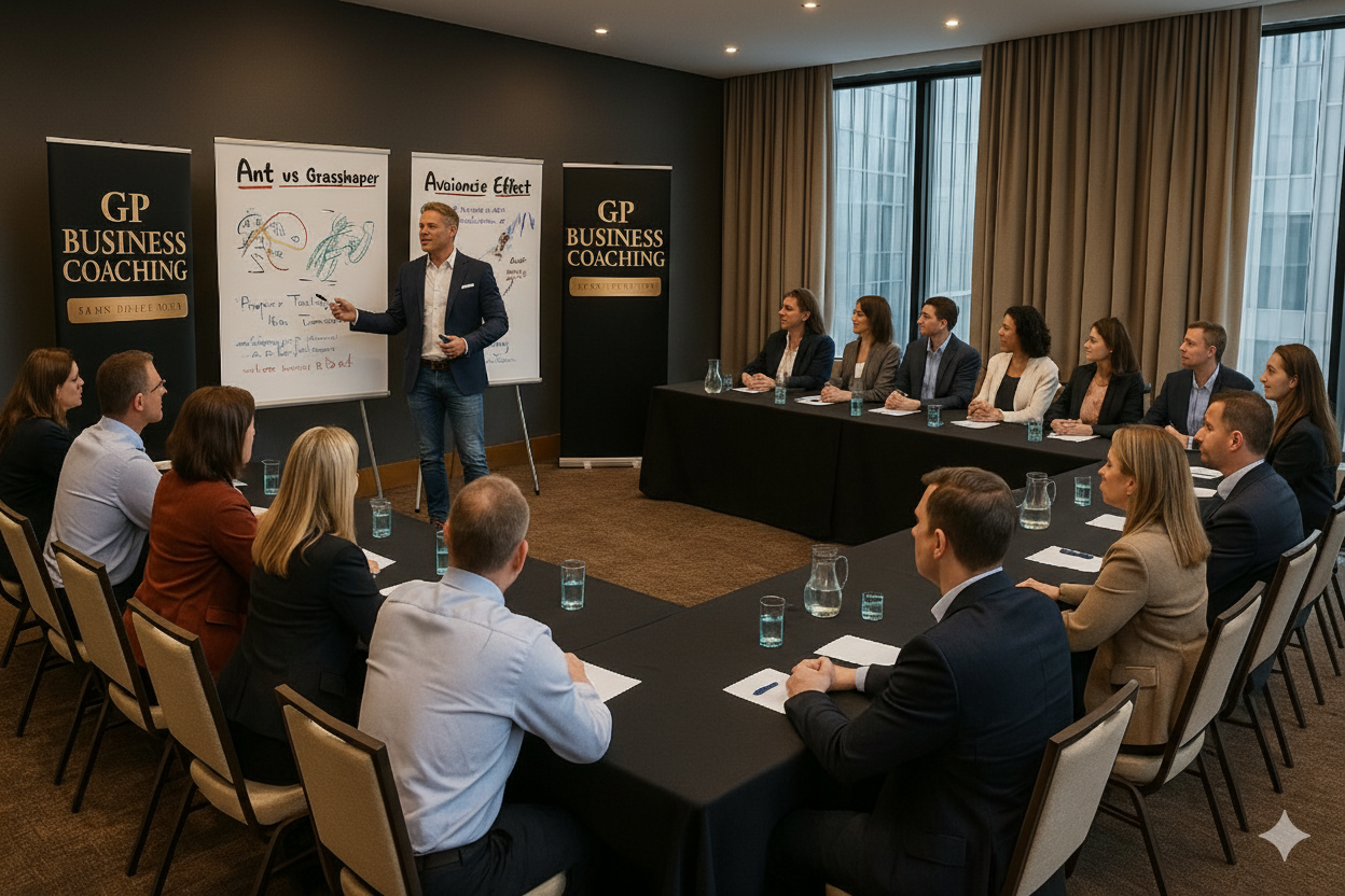 Chris running a GP Business Coaching workshop